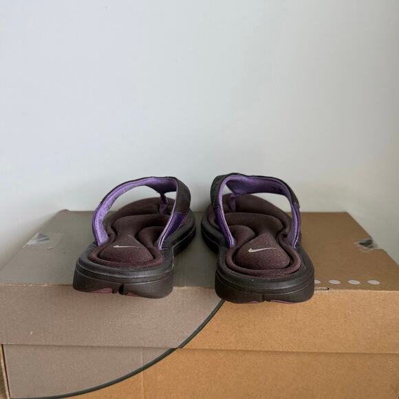 Nike Ultra Comfort Footbed Purple/Brown Women Slides Flip Flops- SZ 7 - Picture 7 of 11